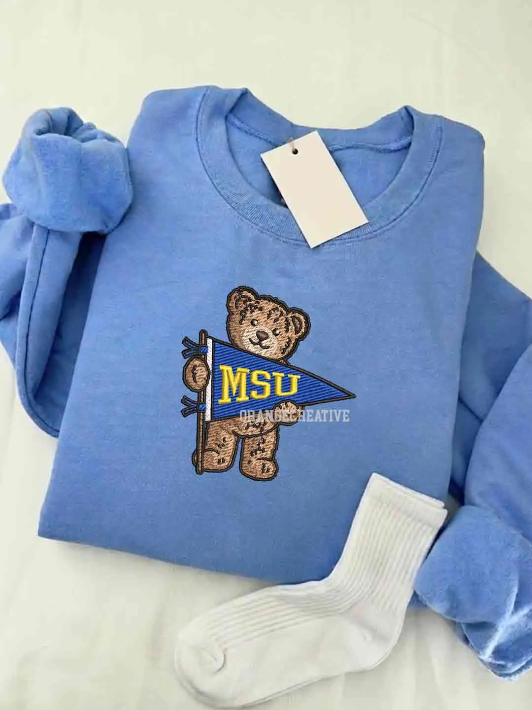 Morehead State Eagles Embroidered Sweatshirt, College Embroidered Crewneck, NCAA Morehead State Team Embroidered Shirt, Teddy Bear Sweatshirt, Gift for Collegue