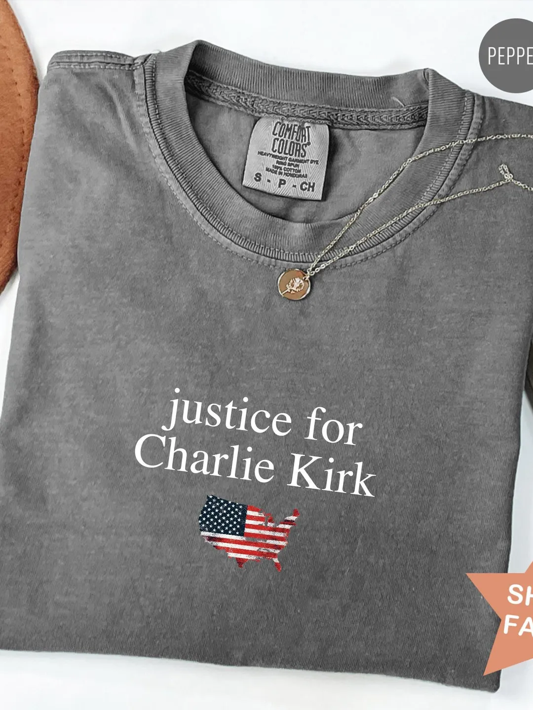 Comfort Colors® Justice for Charlie Kirk Shirt, Prayers for Charlie Kirk, Political Shirt, Human Rights Shirt, Activist Shirt, Justice Shirt