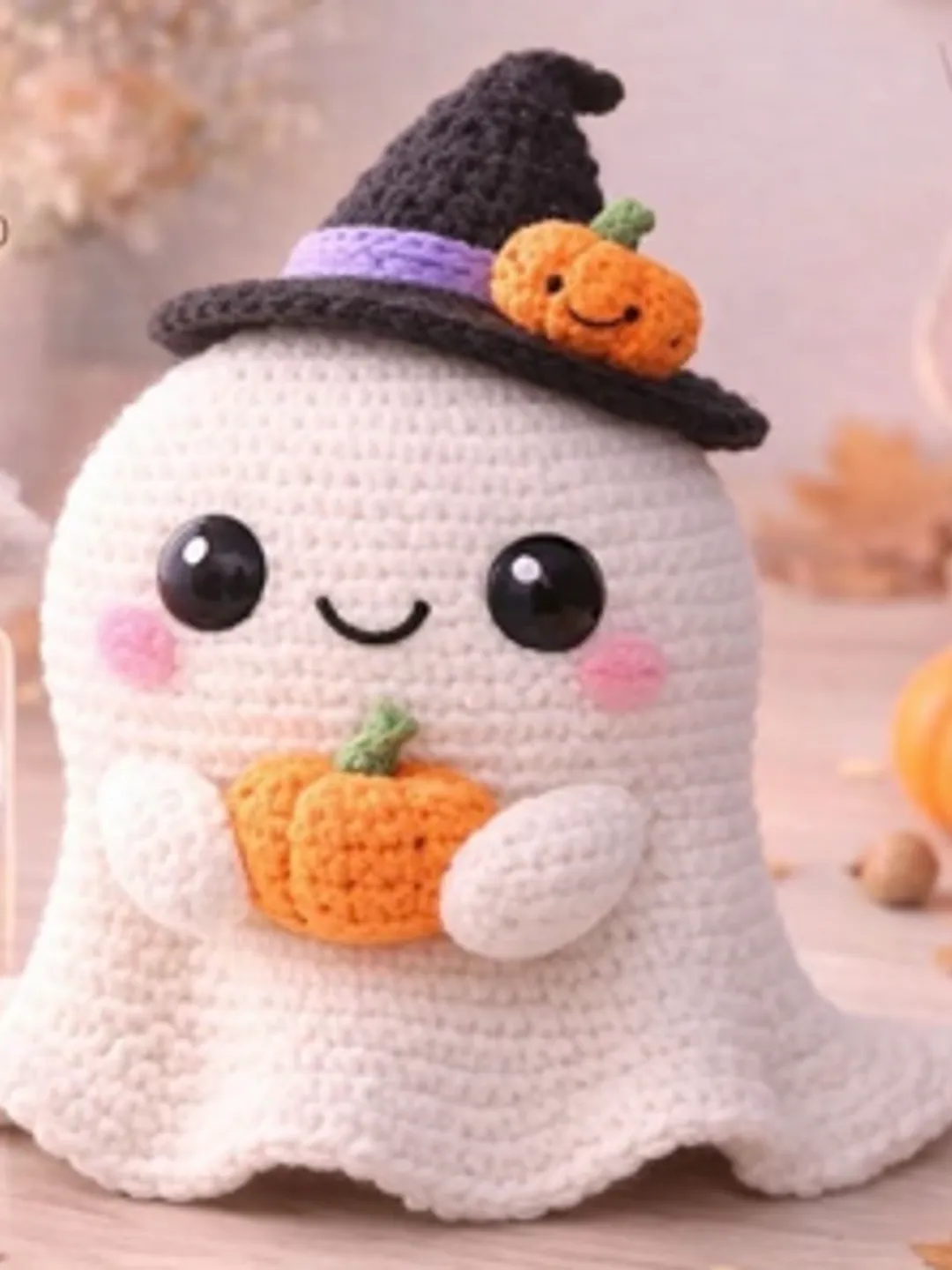 Halloween Ghost Crochet Pattern PDF – Spooky Amigurumi Plush Toy Tutorial (Instant Download)
