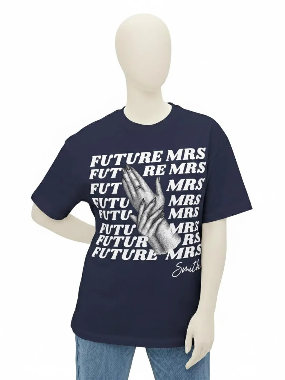 Retro Future Mrs Shirt, Personalized Comfort Colors Bridal Tee