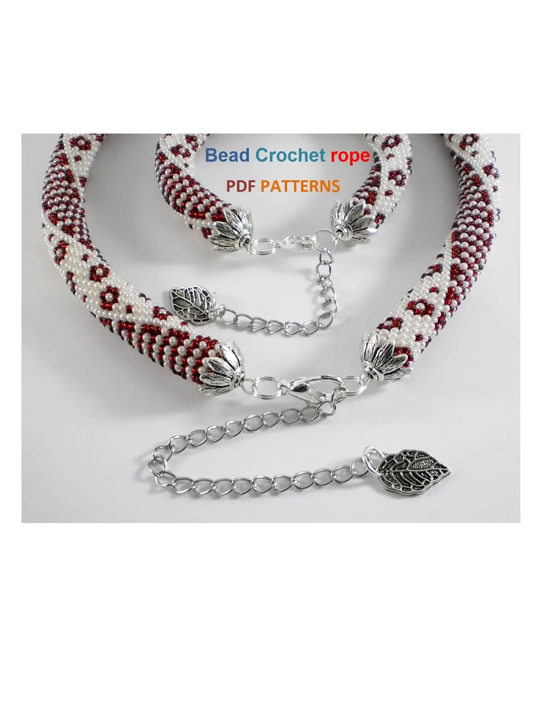 Bead crochet rope pattern for beading necklace and bracelet,DIY, bead ...