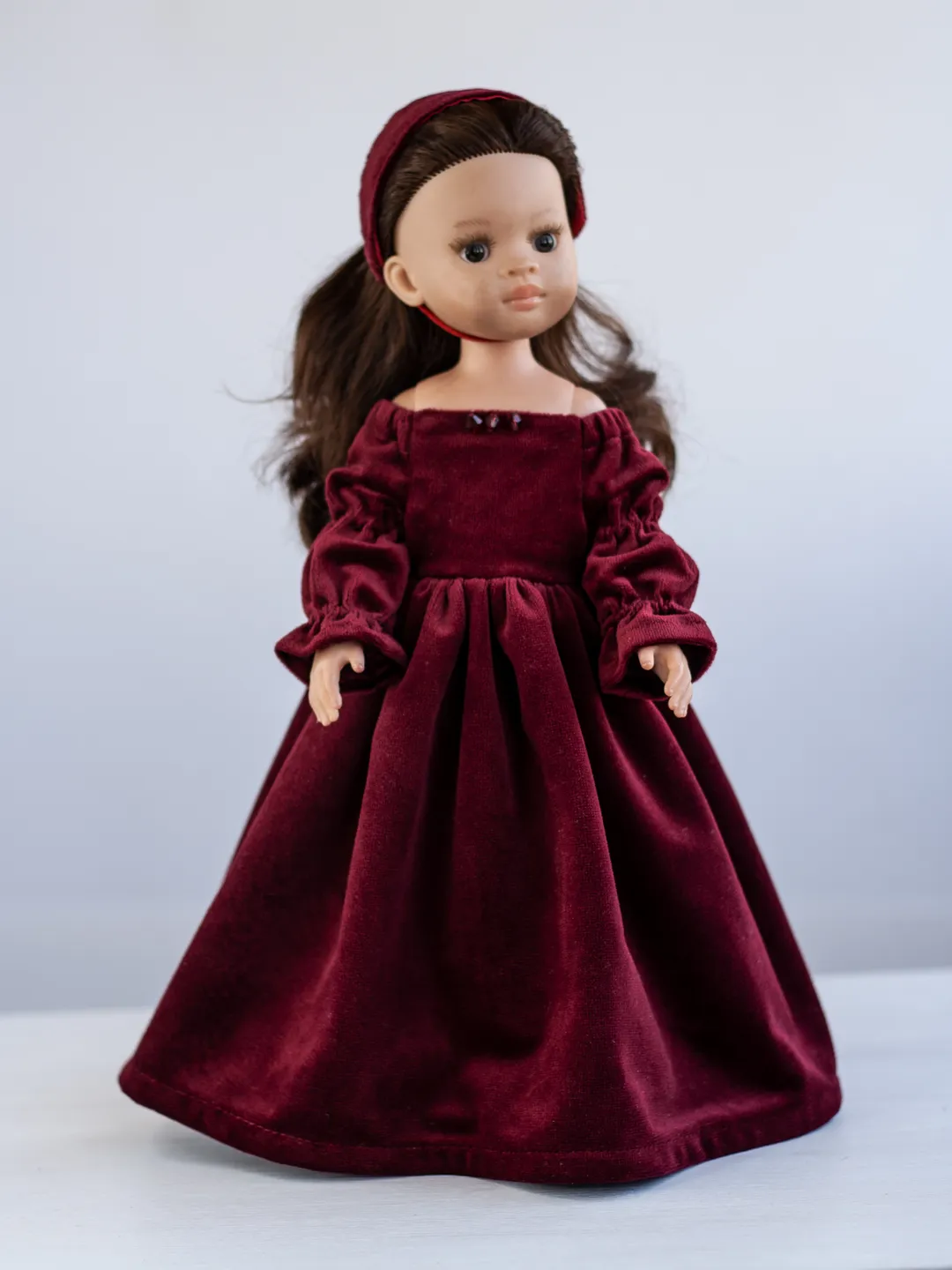 Velvet dress for Paola Reina las amigas, 13 inch doll clothes, Doll clothing, Paola Reina outfit, Beautiful doll dress