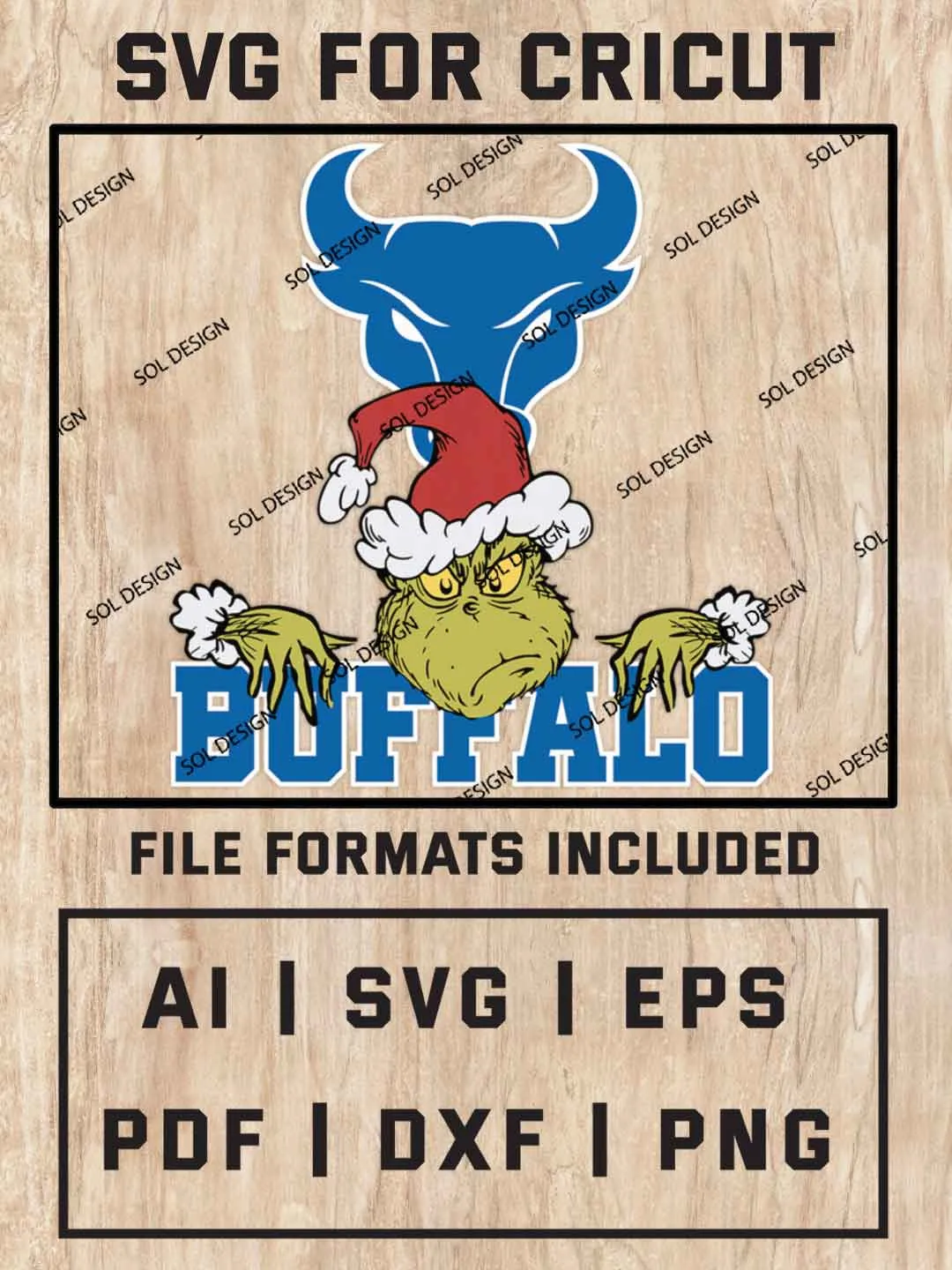 Grinch Buffalo Bulls SVG, NCAA College Team SVG Design, NCAA Buffalo Bulls SVG, NCAA Buffalo Team Cricut, Christmas Svg, Grinch svg, Digital Download