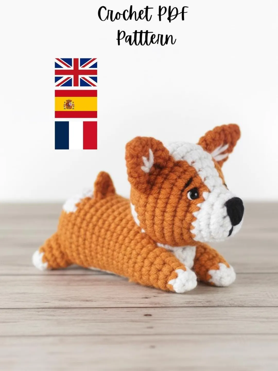 Amigurumi Corgi Crochet Pattern: Easy Puppy Plush (PDF Pattern)