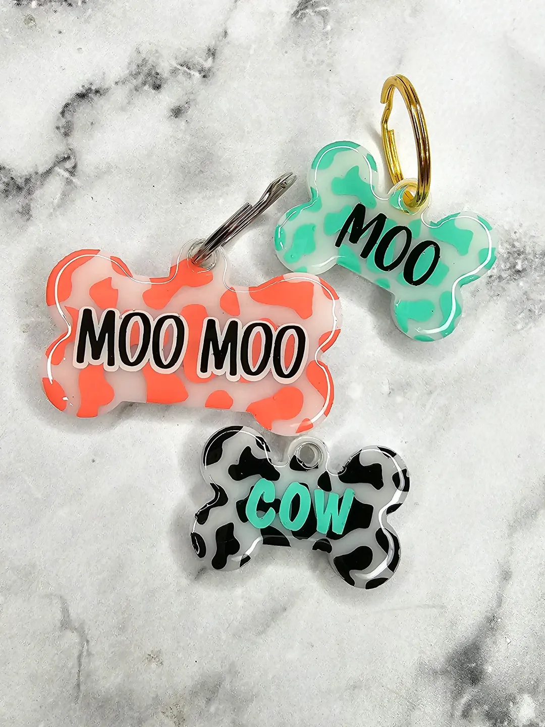 Cow Print Pet Tag