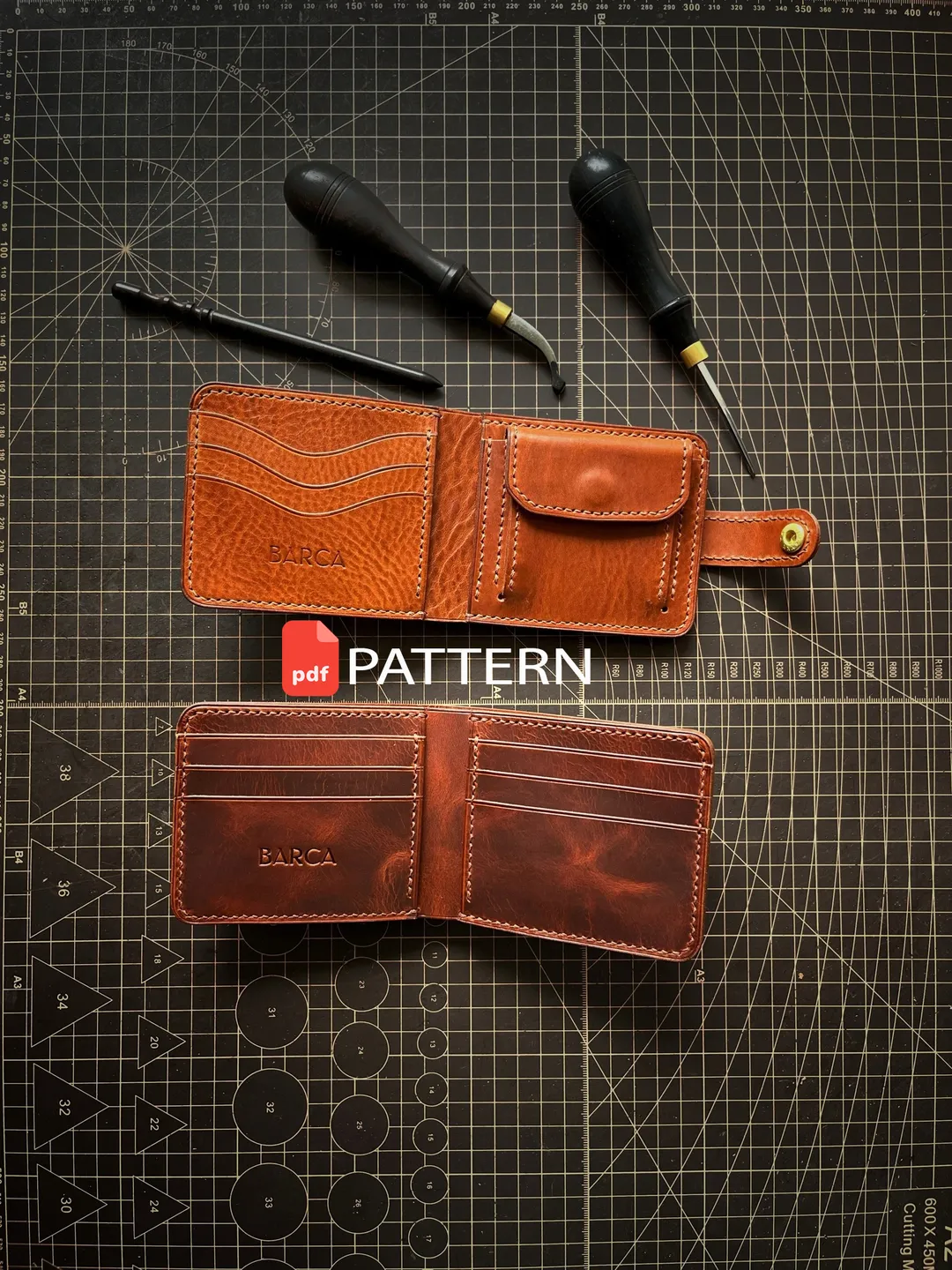 PDF Pattern Classic Bifold Wallet - Download PDF & video TUTORIAL ...
