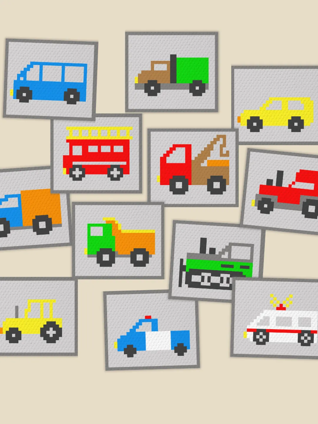 Crochet C2C Cars Collection graphgan blanket pattern PDF