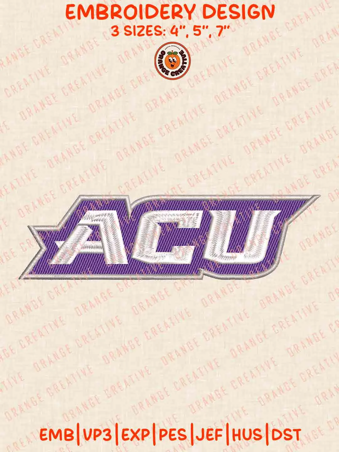 ACU Wildcat Embroidery Design Files, Football Embroidery Designs, Sport Machine Embroidery Files, 3 Sizes, Custom Sizes, Instant Download