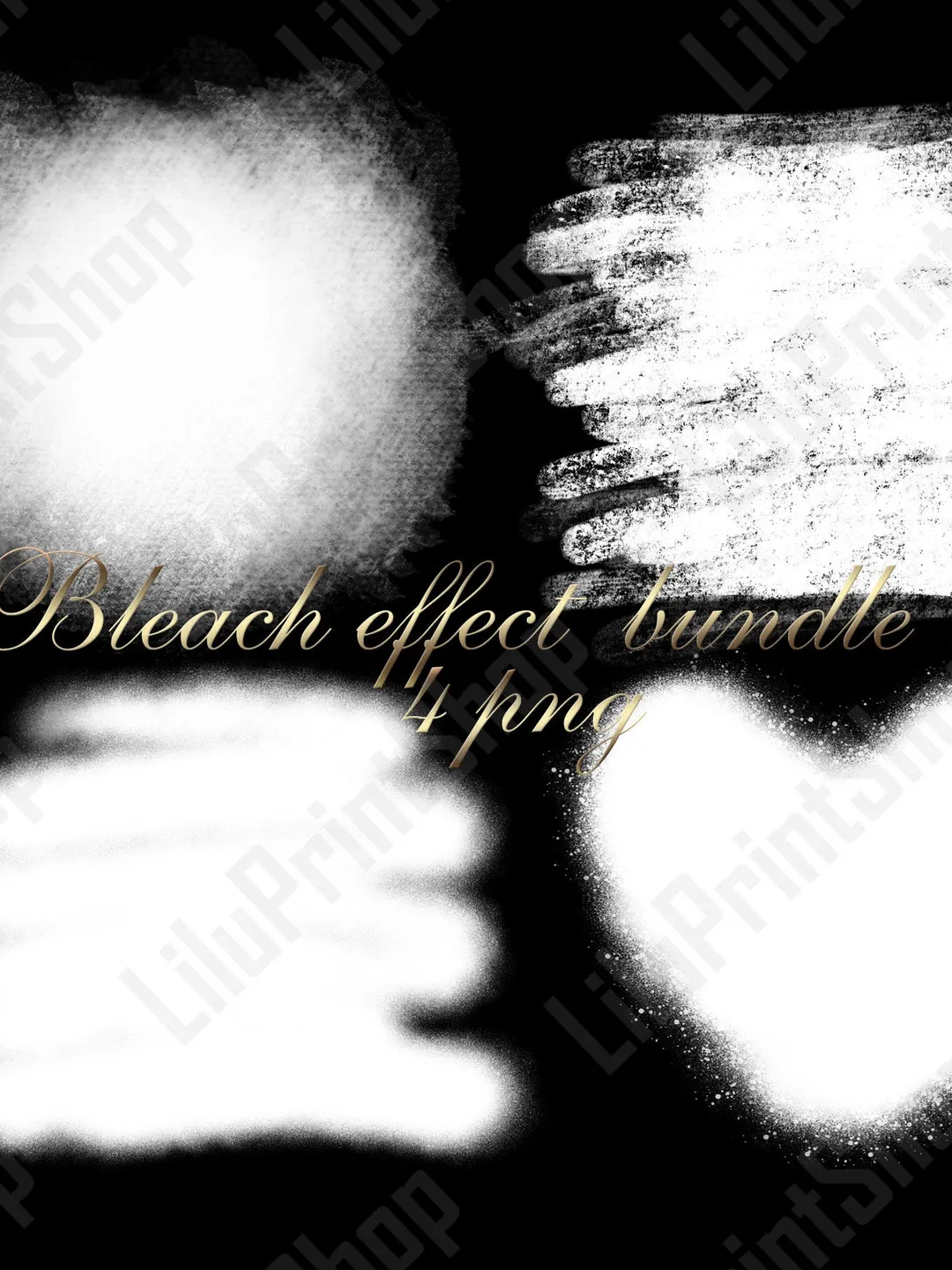 Bleach effect bundle PNG, Bleach and gold overlay clipart, Bleached ...