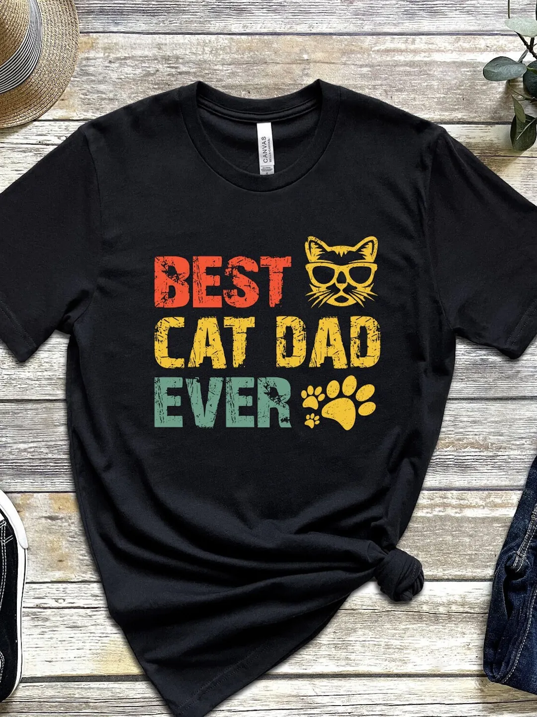 Cat Dad Shirt: Funny Pet Lover Tee Gift for Him
