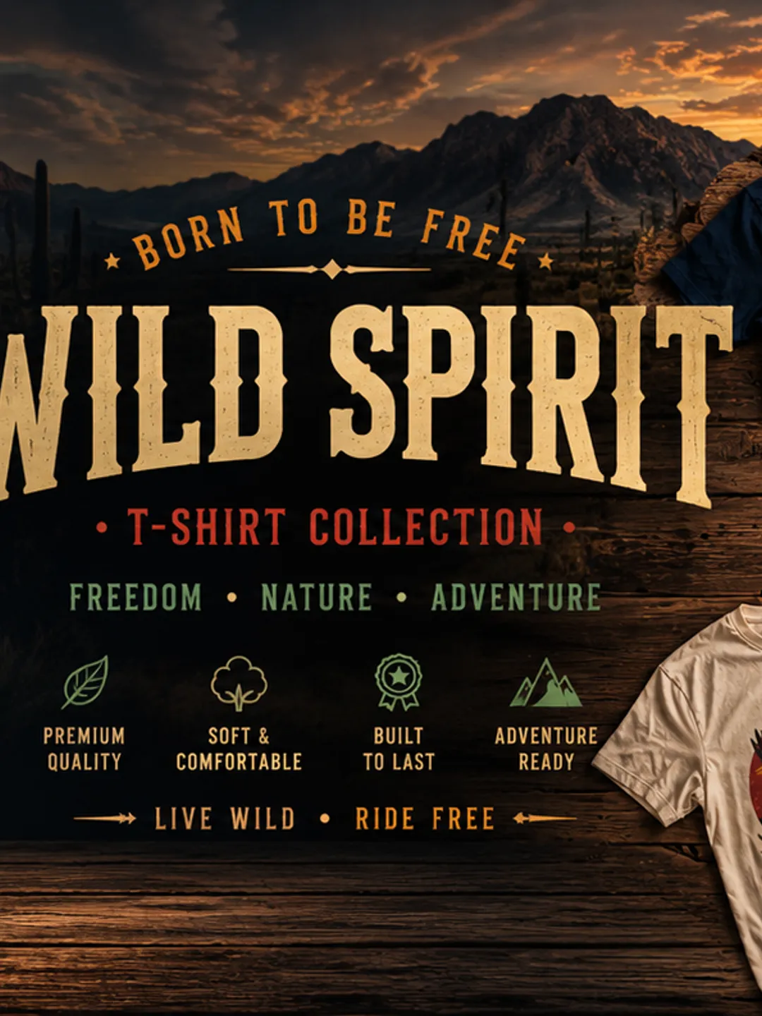 Wild Spirit Eagle T-Shirt – Vintage Western Graphic Tee.