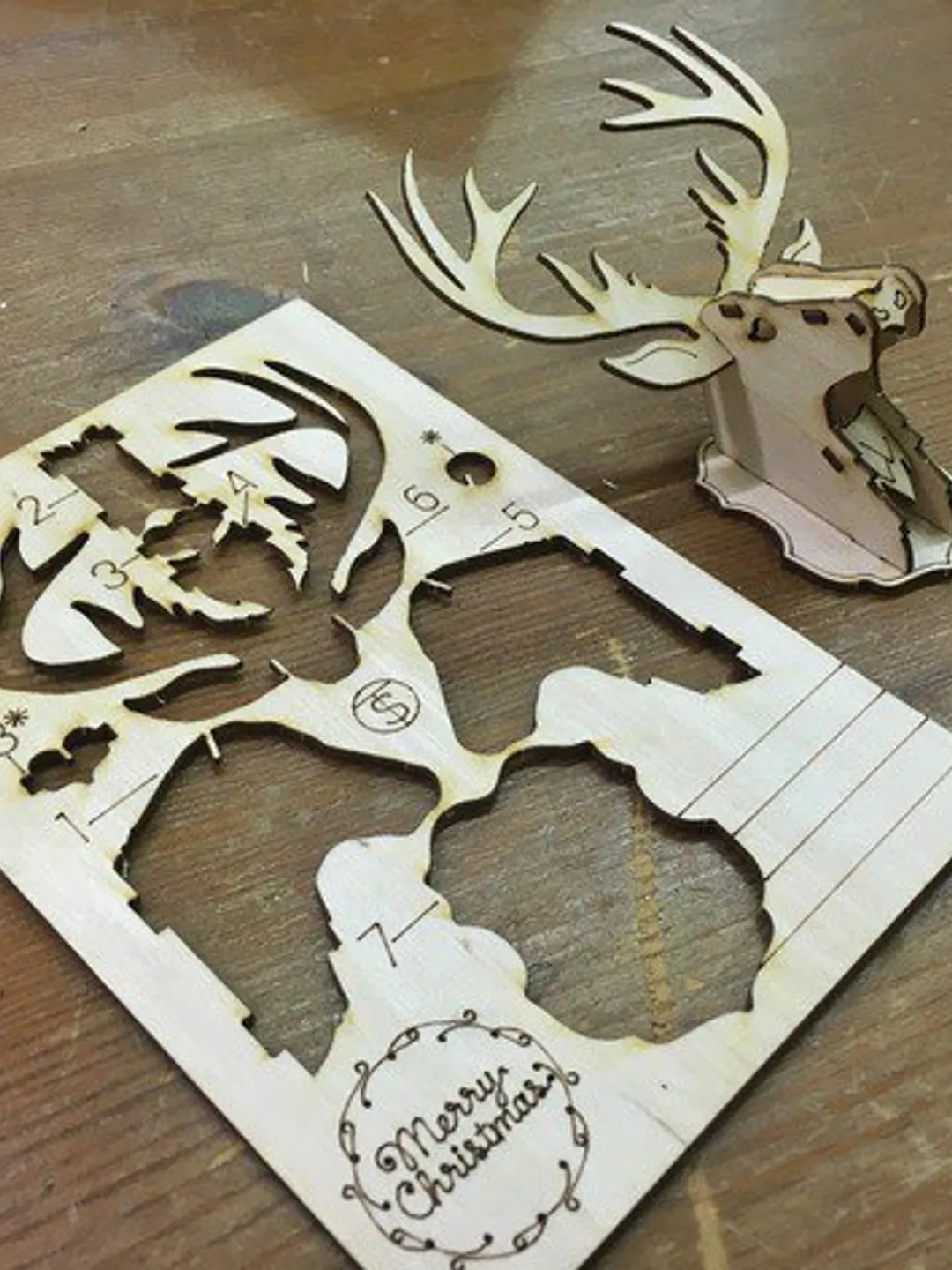 Digital Template Cnc Router Files Cnc Deer Files for Wood Laser Cut Pattern