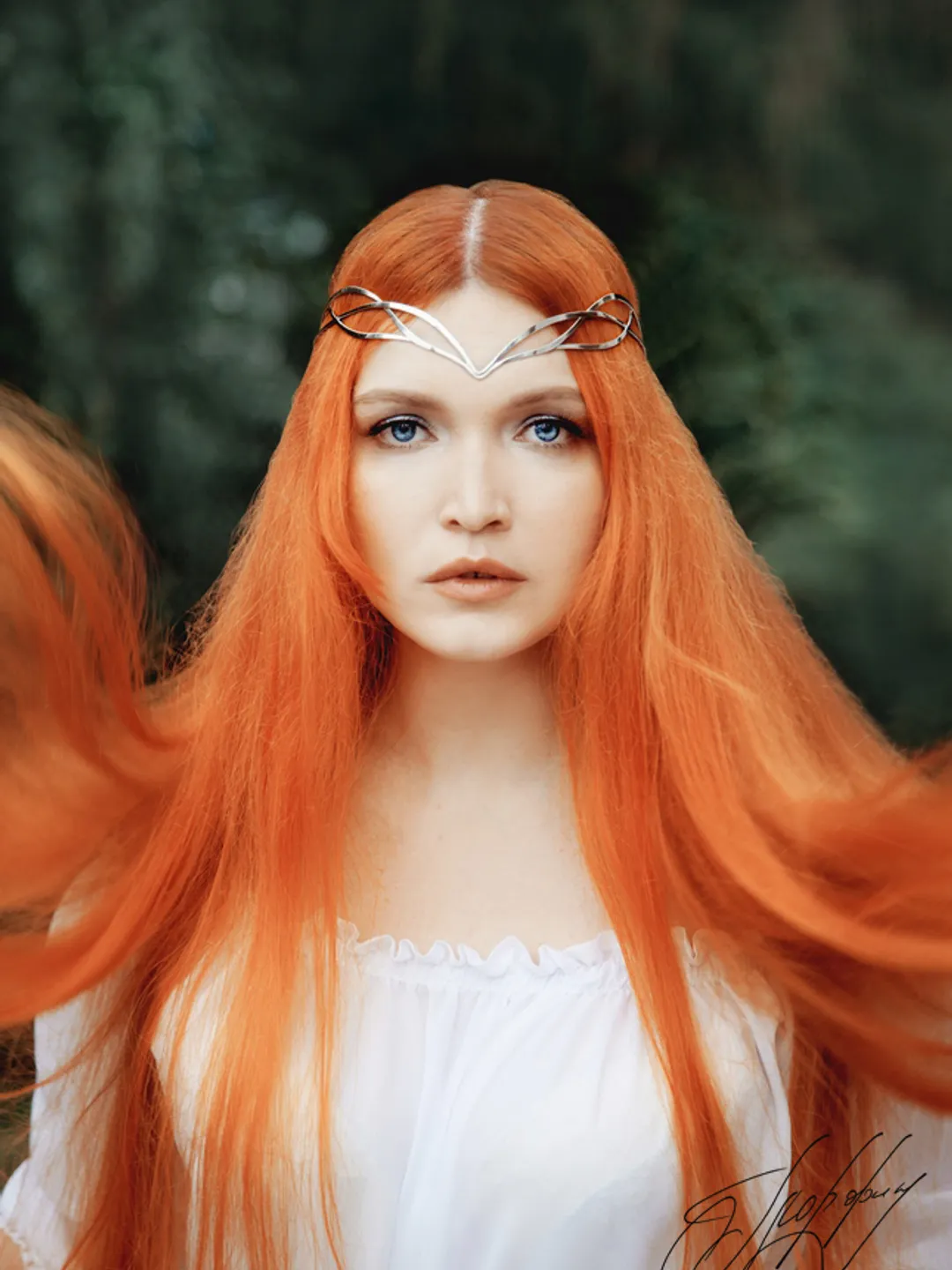 Wedding tiara Bridal Silver Elf Tiara elven Silver circlet Wedding Headpiece silver diadem fairy fantasy wedding Fanneth