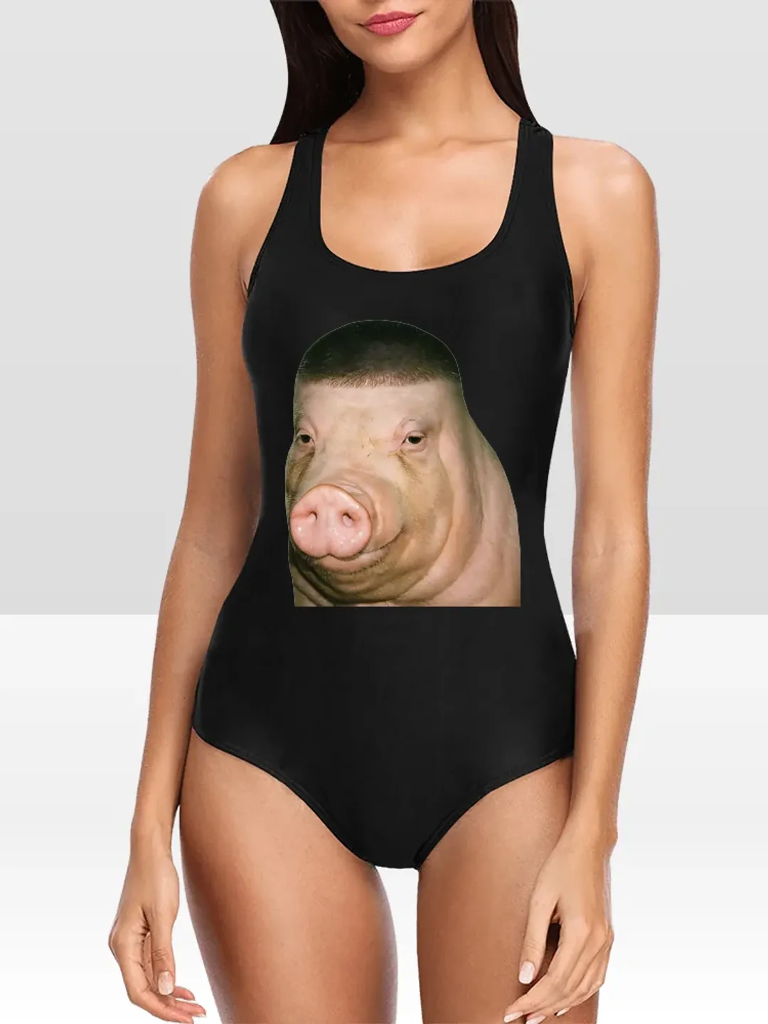 with Pig One Piece Swimsuit