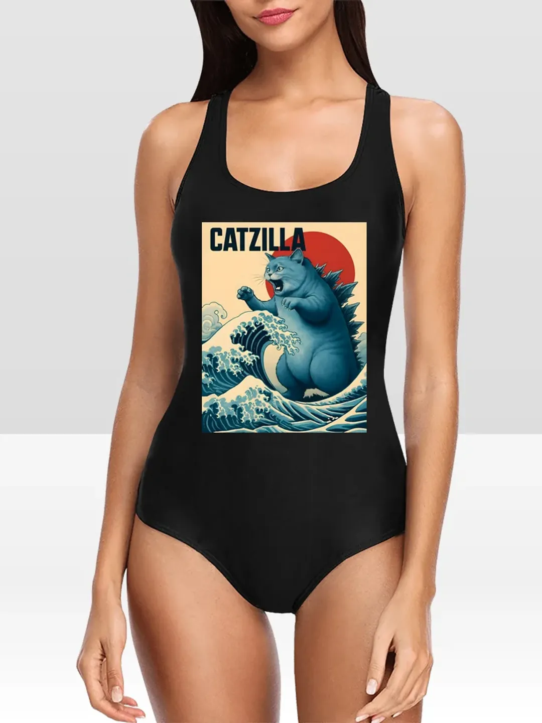 Godzilla Cat One Piece Swimsuit