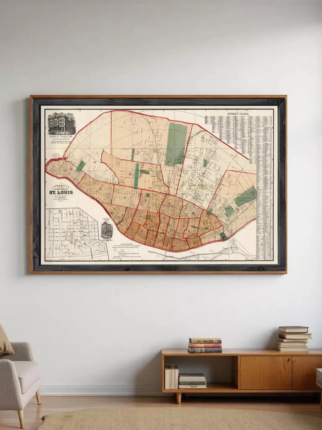 Saint Louis Map Print | 1882 Vintage City Plan