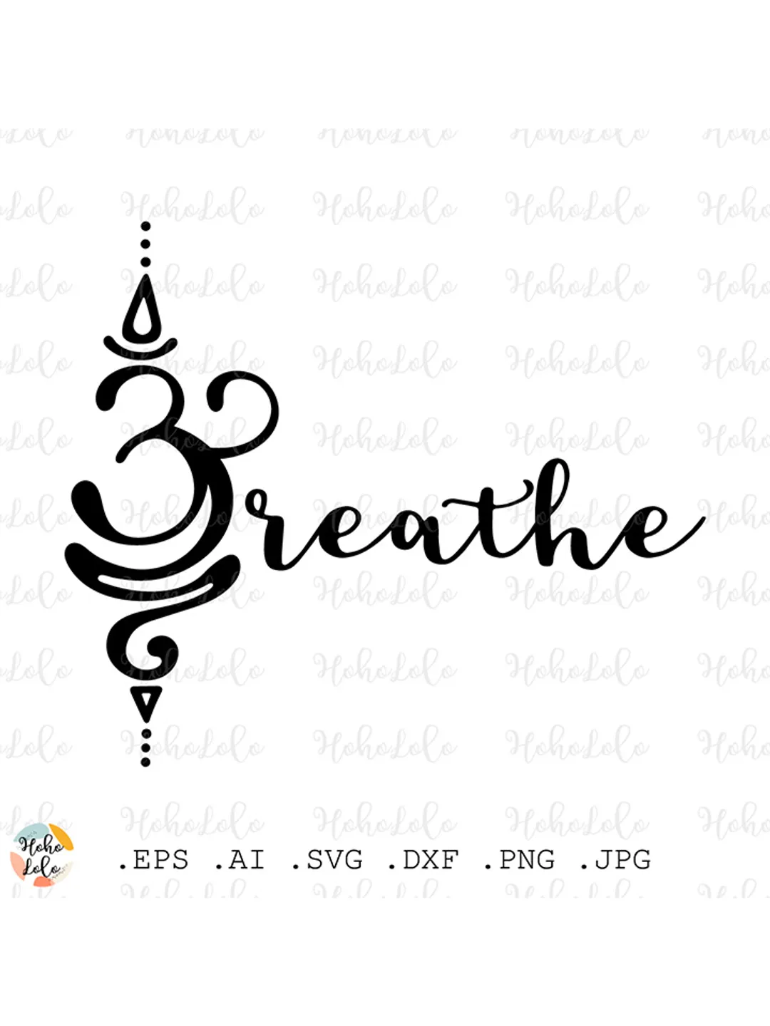 Om Breath Svg, Om Breath Cricut, Om Breath Cutting file, Om Breath Silhouette, Om Breath Clipart Png, Yoga Svg, Om Breath Template Dxf