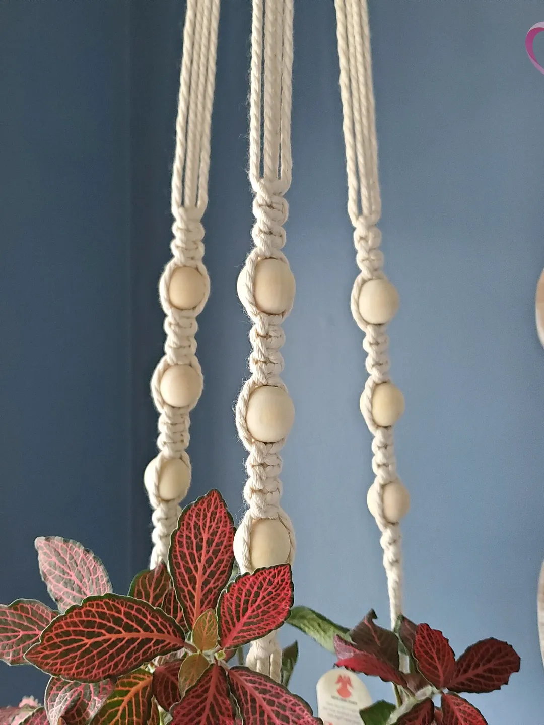 Macrame Plant Hanger with Live Edge Wood Shelf Boho Home Decor Plant Pot  Holder Unique Housewarming Gift