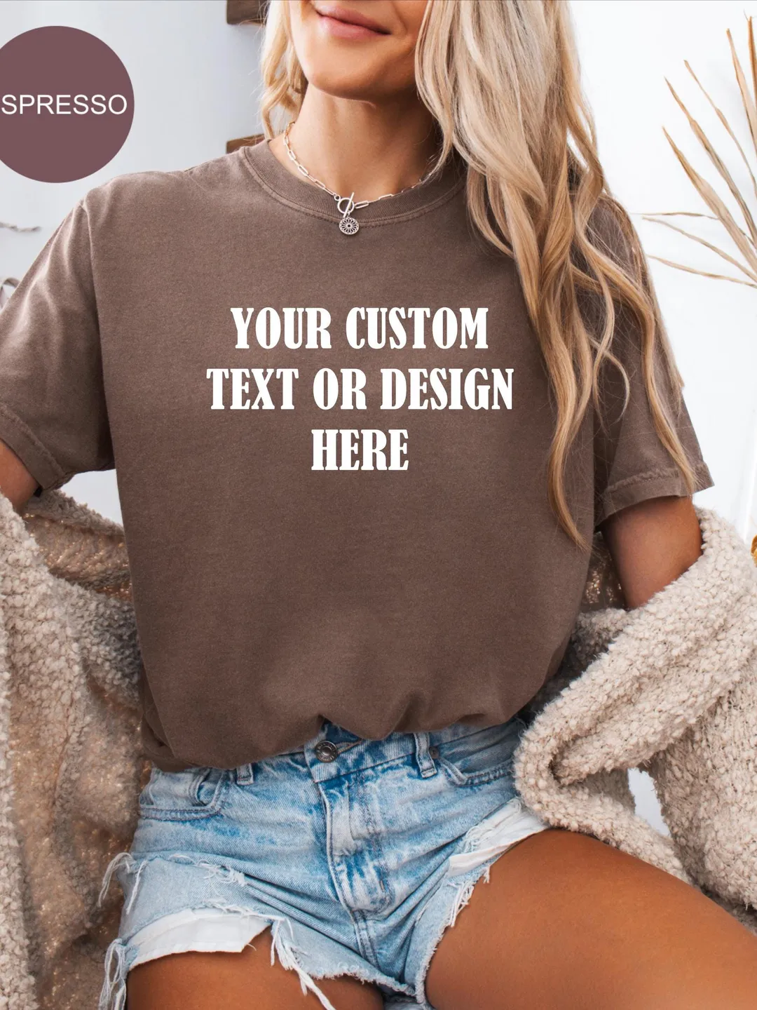 Comfort Colors Custom Text Shirt: Personalized Garment-Dyed Cotton Tee