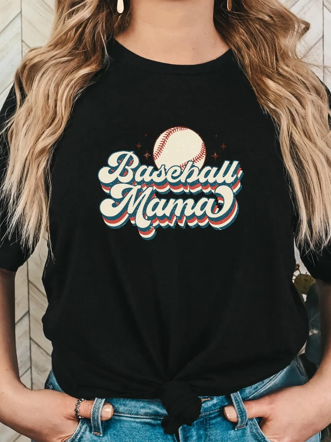 Retro Baseball Mama Shirt: Sports Mom Gift