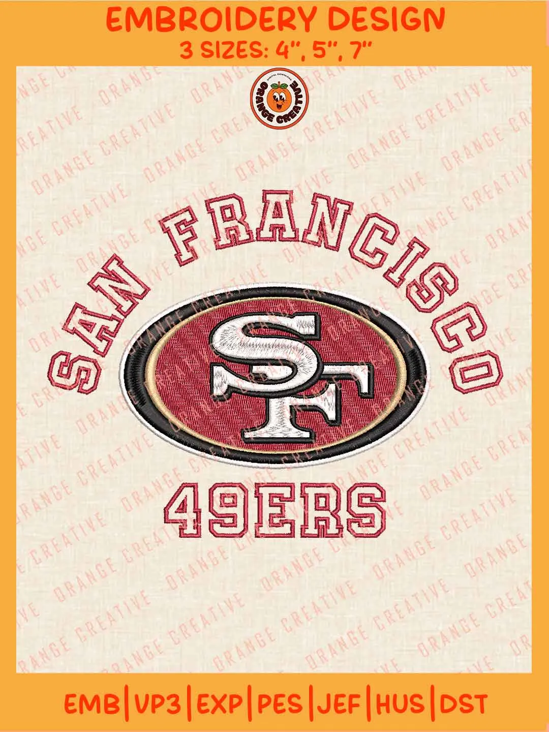 NFL San Francisco 49ers Team Word Logo Embroidery Files, San Francisco 49ers Football Team Embroidery Designs, NFL 49ers Machine Embroidery Files, NFL Football Team Machine Embroidery Files, Digital Download