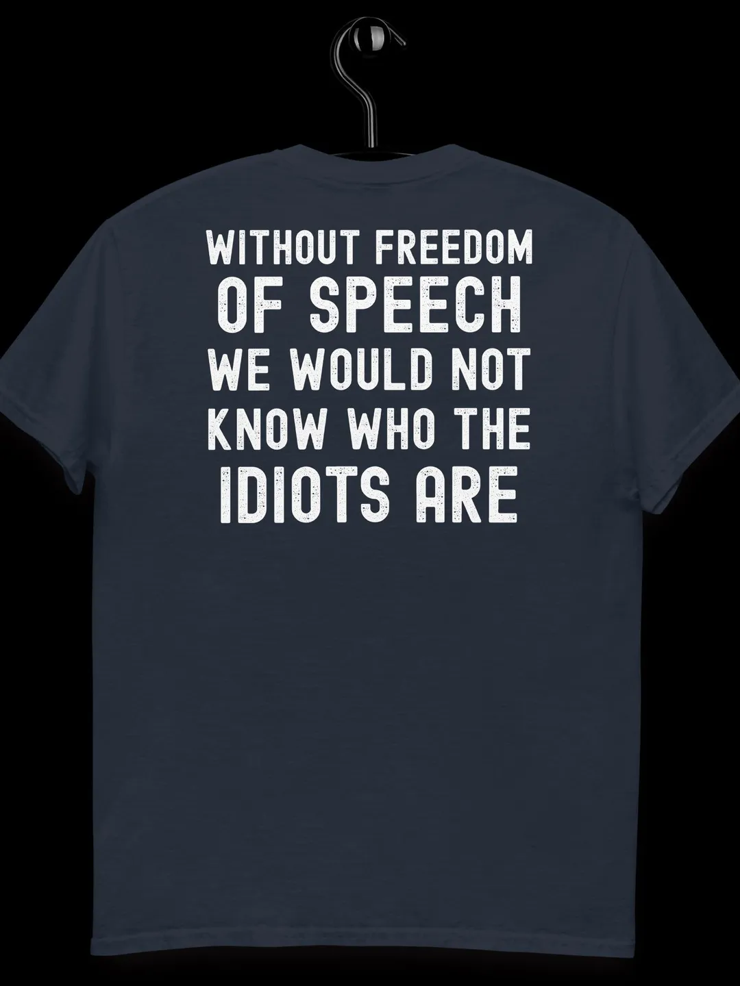 Sarcastic Freedom of Speech Back Print Shirt, Funny Political Satire Graphic Tee, Witty Statement Street wear, Minimalist Typographic Tee