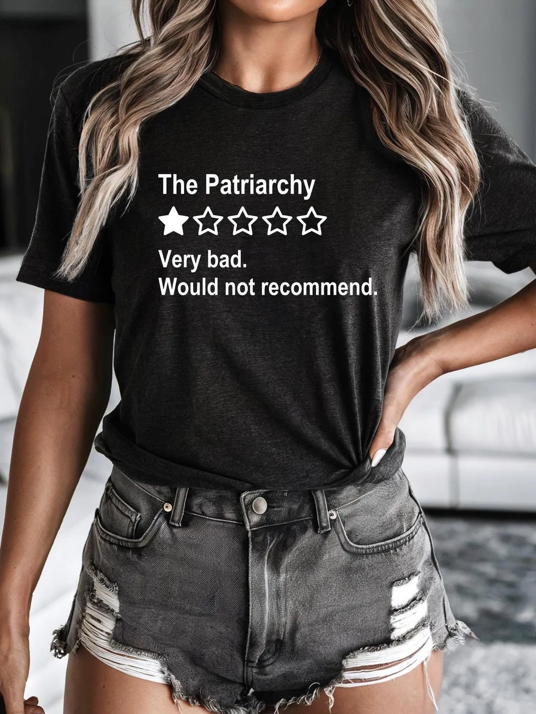 Feminist T-Shirt: The Patriarchy Bad Review - Girl Power Tee
