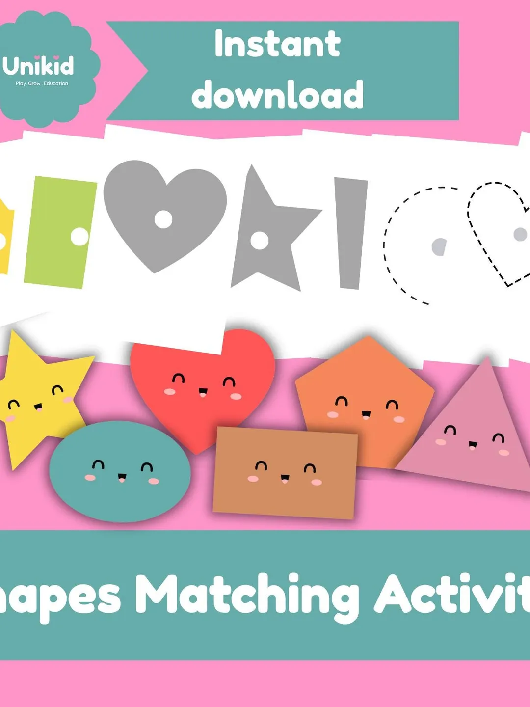 Shapes Matching Activity Printable - Shape Sorting Worksheets for ...