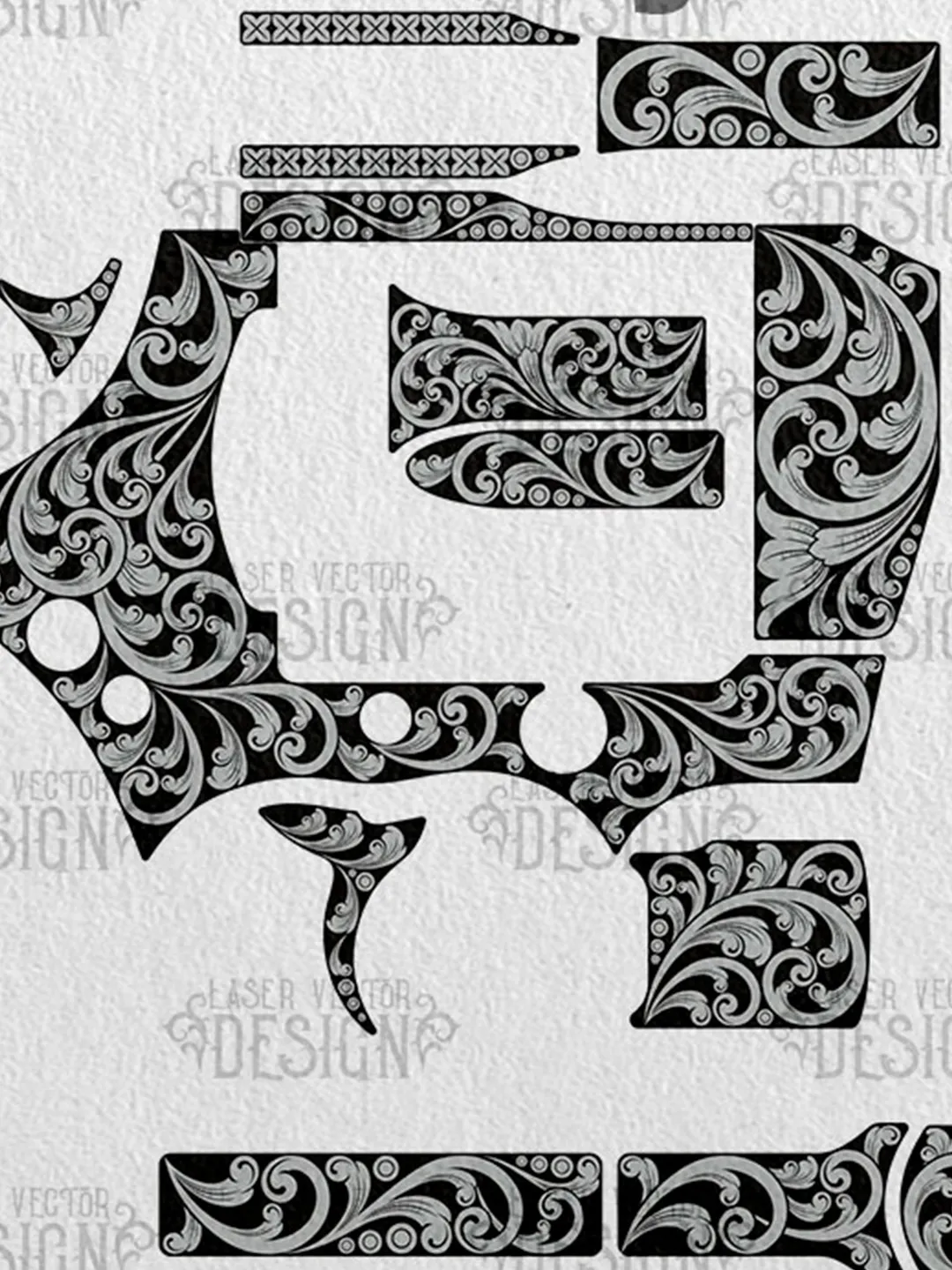 Simple Scroll Work On Colt Python VECTOR DESIGN Colt Python 6, 3 in Scrollwork