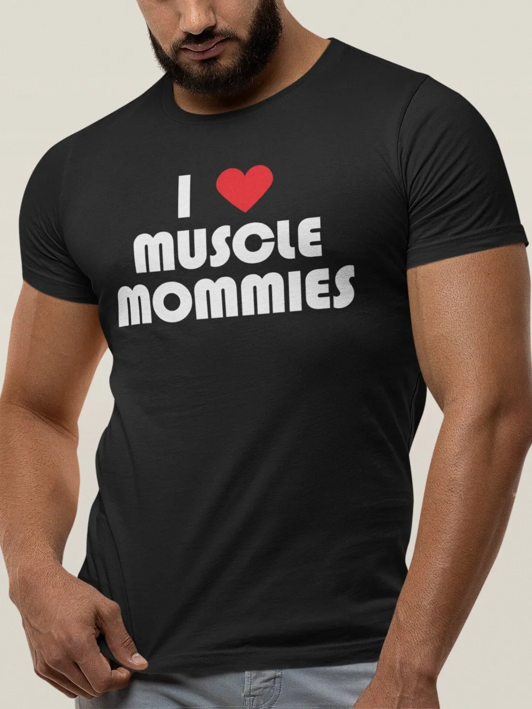 I Love Muscle Mommies Shirt Funny Gym Pump Cover t-shirt for men or women I heart Muscle Mommies MUSCLE MOMMY shirt, Unisex Bella Canvas Tee