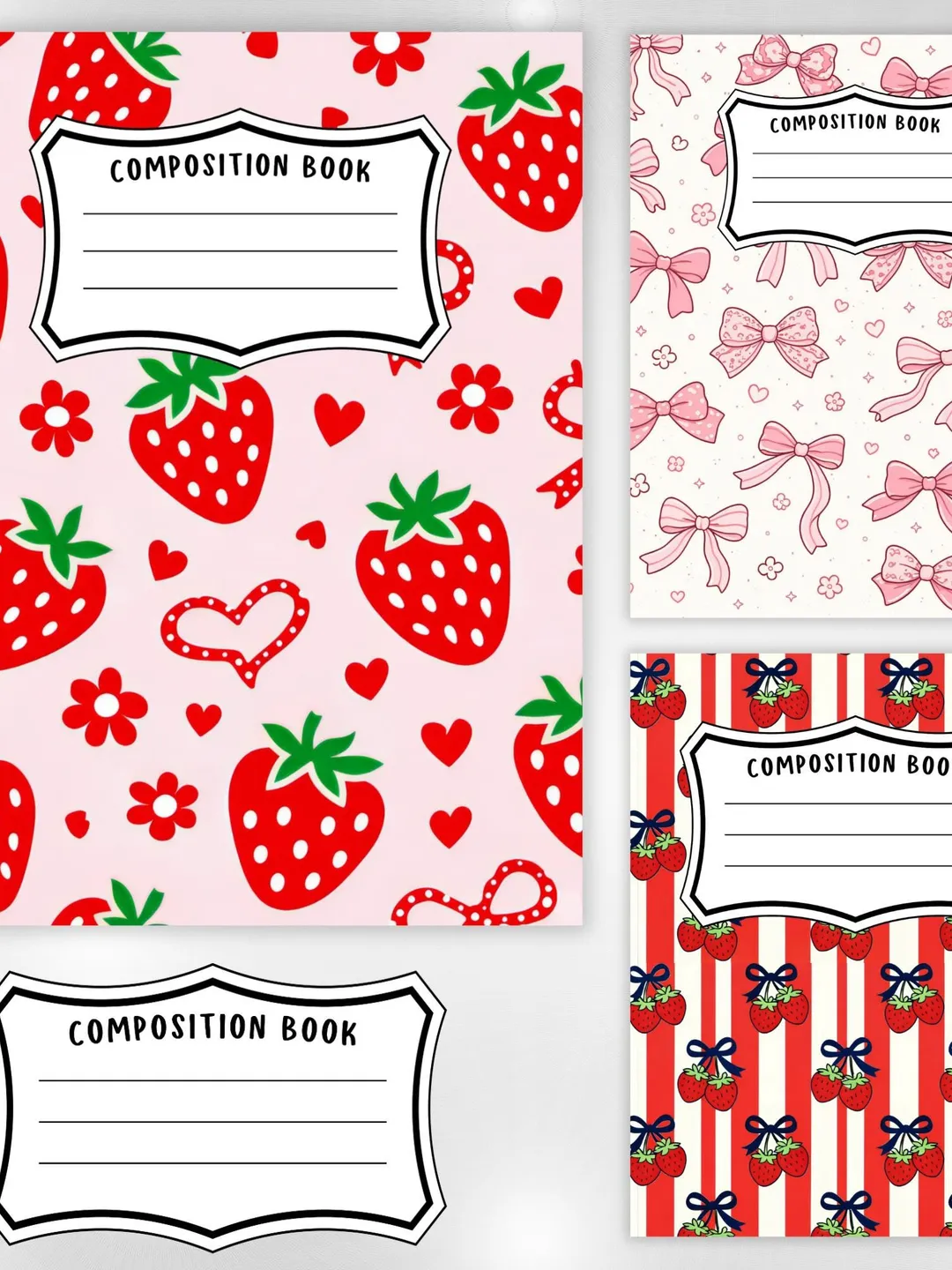 Composition Notebook Covers Bundle, Canva Editable Back to School ...