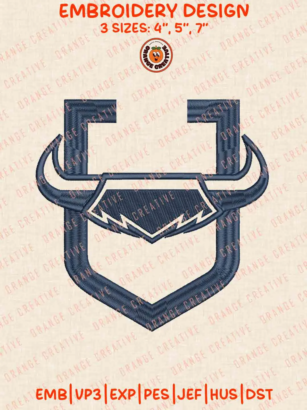 North Queensland NRL Rugby Logos Embroidery Design, NRL Team Machine Embroidery Digitized Pes File, 4 Sizes, Custom Size, Instant Download