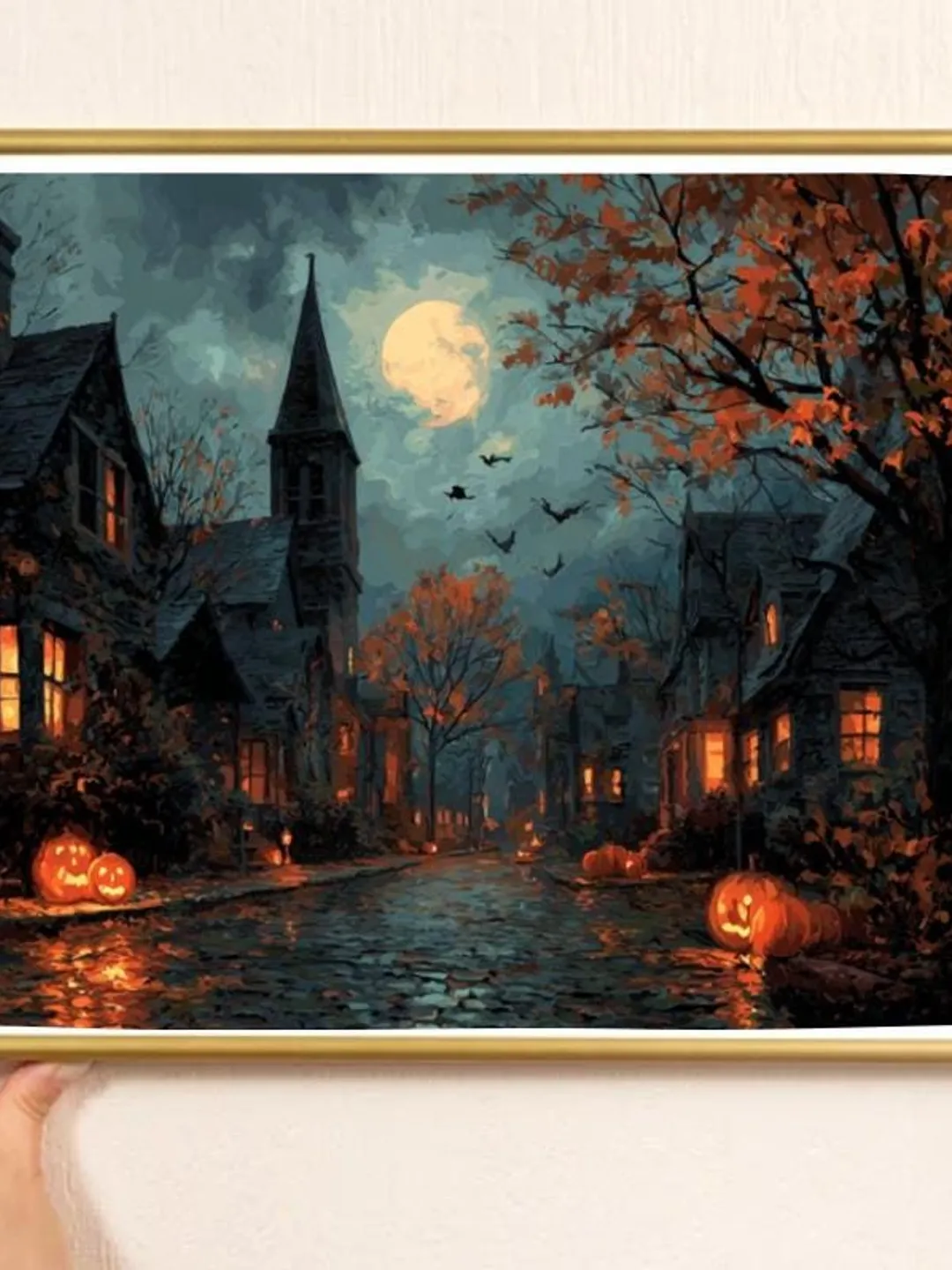 Spooky Haunted House Halloween Print – Dark Cottagecore Wall Art ...