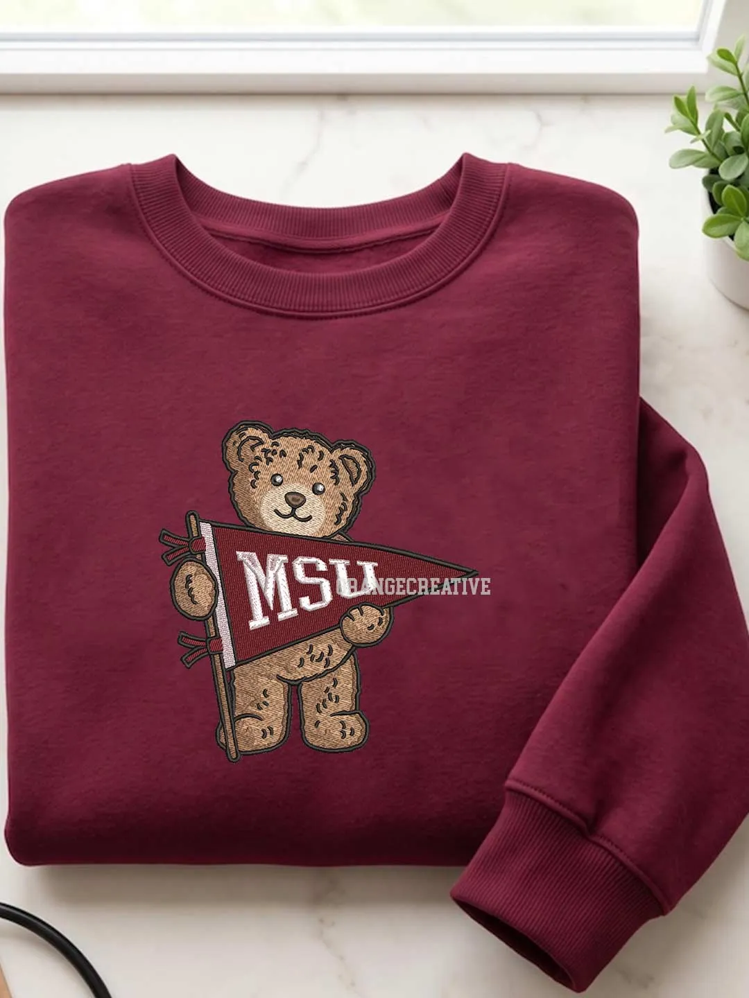 Missouri State Bear Embroidered Sweatshirt, College Embroidered Crewneck, MSU Bear Embroidered Shirt, Teddy Bear Sweatshirt, Gift for Collegue