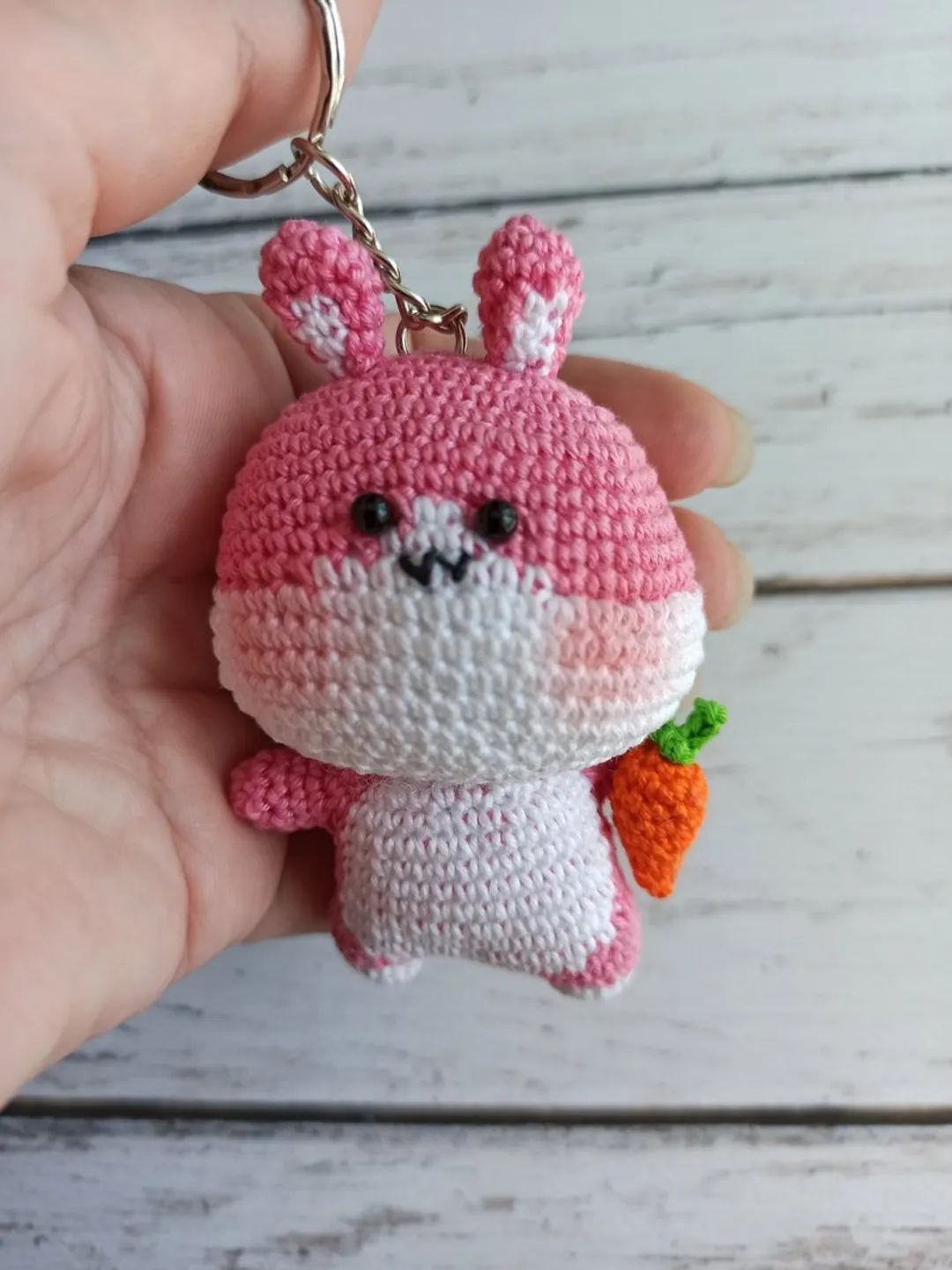 Crochet keychain cute bunny, rabbit symbol of the year , bunny Christmas gift