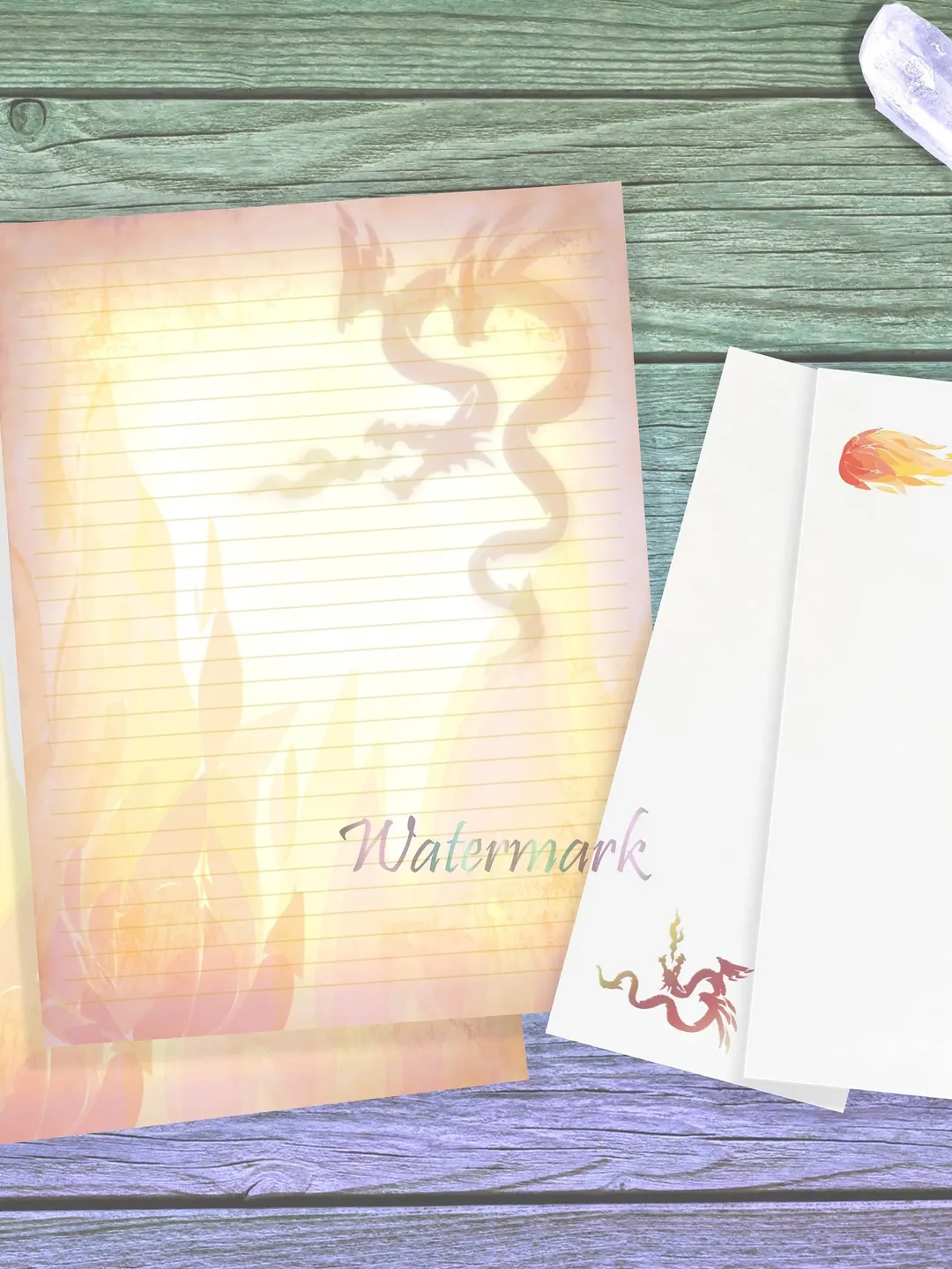 Red Dragon Writing Paper Set | Dragon Stationery | Stationery Paper | Dragon Letter Paper | Fantasy Stationery Set | Dragon Journal Pages