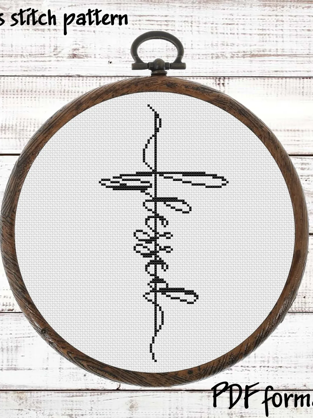 Blessed cross stitch pattern PDF, Bible cross stitch pattern modern, Religious cross stitch design, Christian xstitch