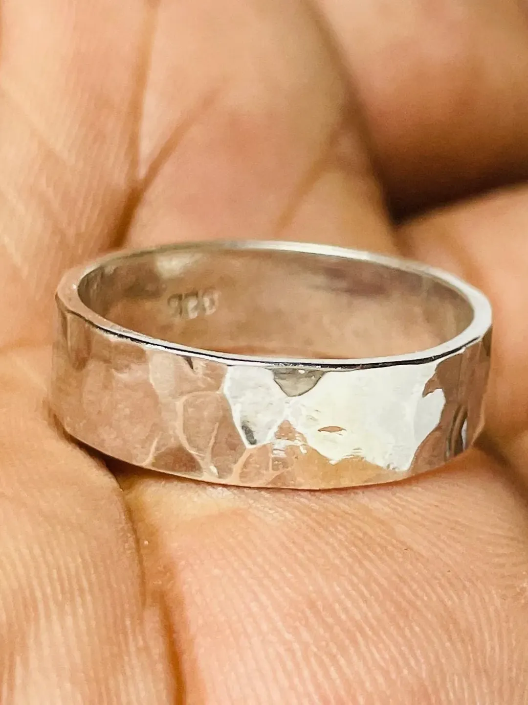 Hammered Ring, Band Ring, 925 Sterling Silver Ring, Handmade Ring, Mens Band Ring, Wedding Ring, Statement Ring, Christmas Gift, Silver Ring