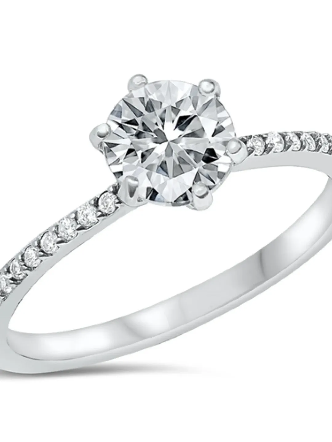 Solitaire Ring · Wedding Ring · Sterling Silver Cz Ring · Engagement Ring · Promise Ring · Cubic Zirconia Ring · Women Size 4 to 10