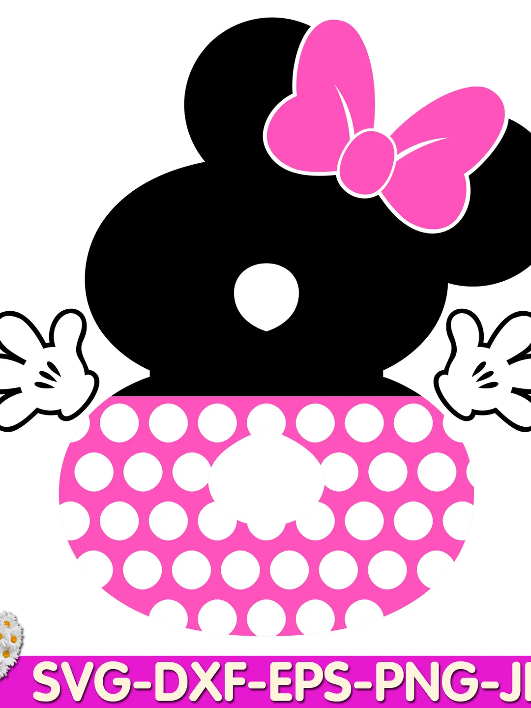 Mouse Number eight mouse Birthday Girls number eighth minnie digital design Cricut svg dxf eps png ipg pdf cut file