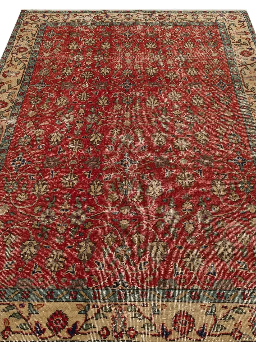 Turkish Rug, Red Turkish Rug, Boho carpet, Oushak carpet, Home decor, Bohemian Kilim, 5 x 8,2  ft