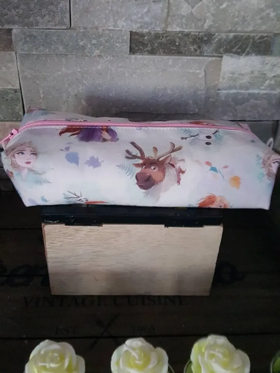 School bag in doubled fabric