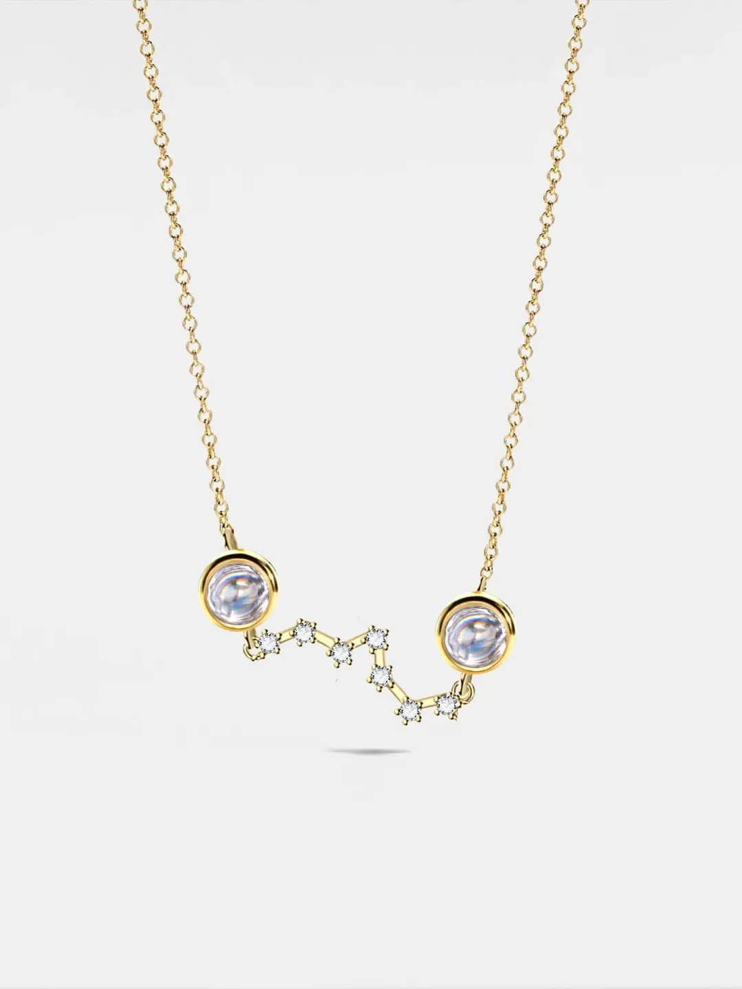 PERIMADE Big Dipper Projection Necklace • Personalized Picture Inside Pendant • Sterling Silver Keepsake Jewelry • Trendy Best Friend Gift