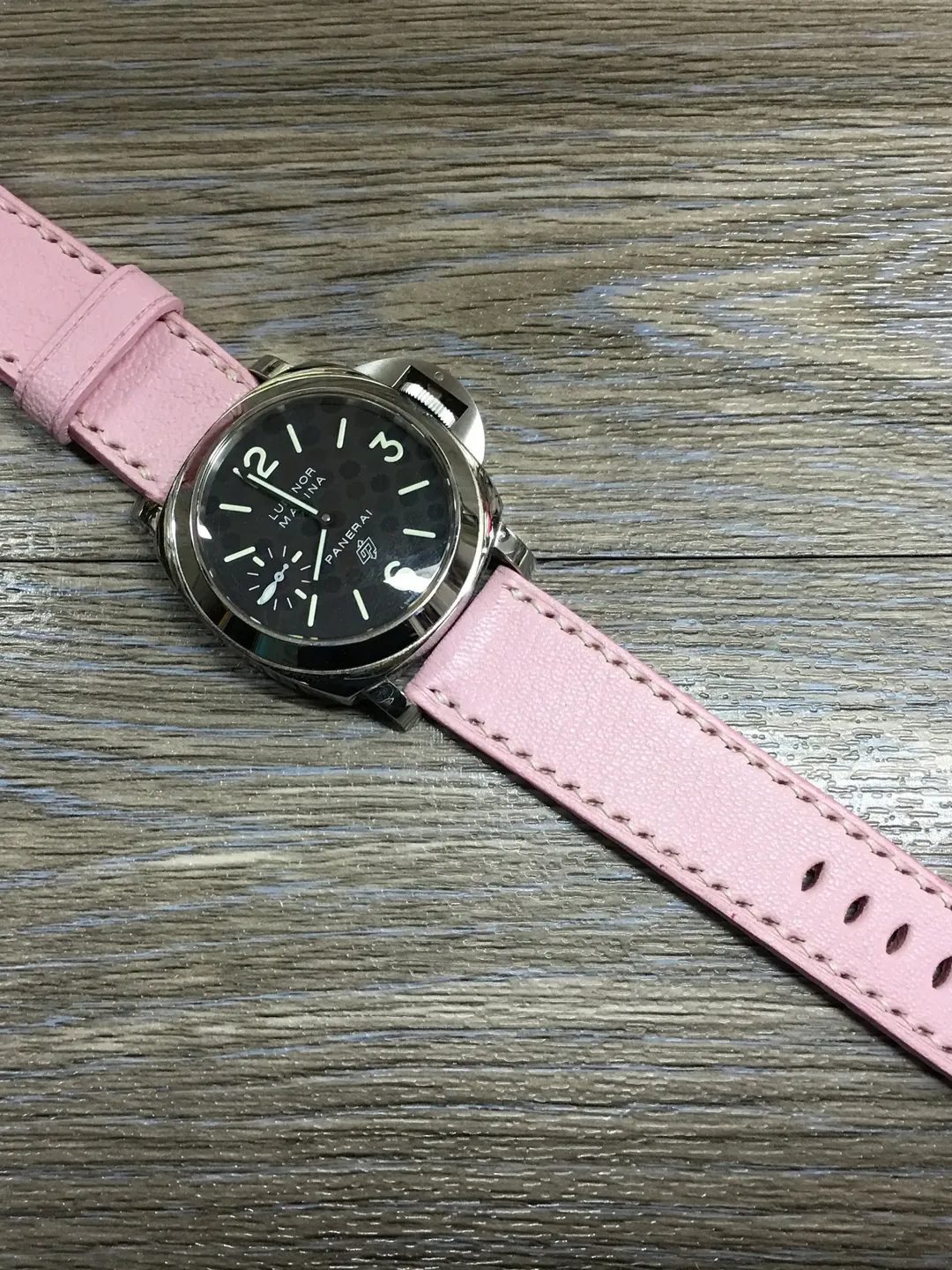 Leather watch band, leather watch strap, 24mm watch strap, Pink watch band, 24mm watch band, 26mm strap, watch band, FREE SHIPPING