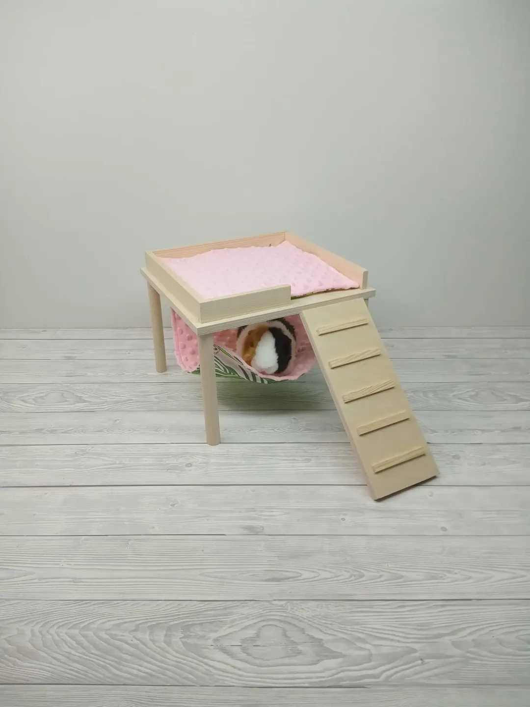 Guinea pig wooden hammock, guinea pig cage accessories, chinchilla cage accessories,  guinea pig hanging hide,  ferret cage accessories