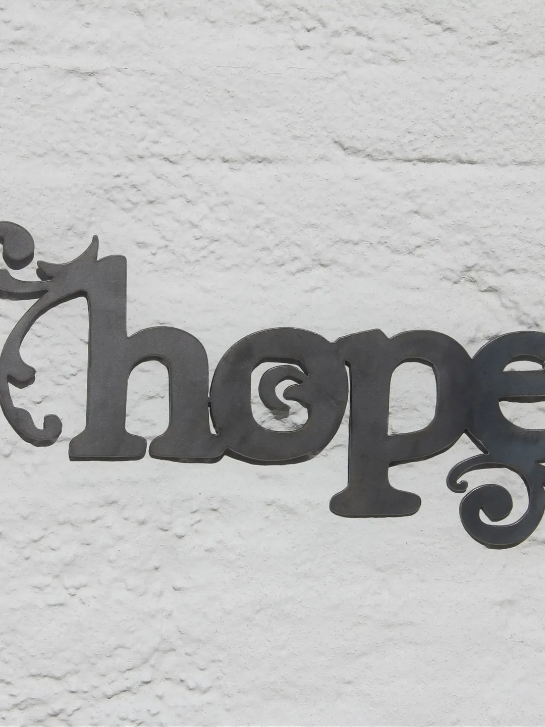 Hope Metal Wall Decor, hope fancy wall hanging, hope scroll design Wall Sign