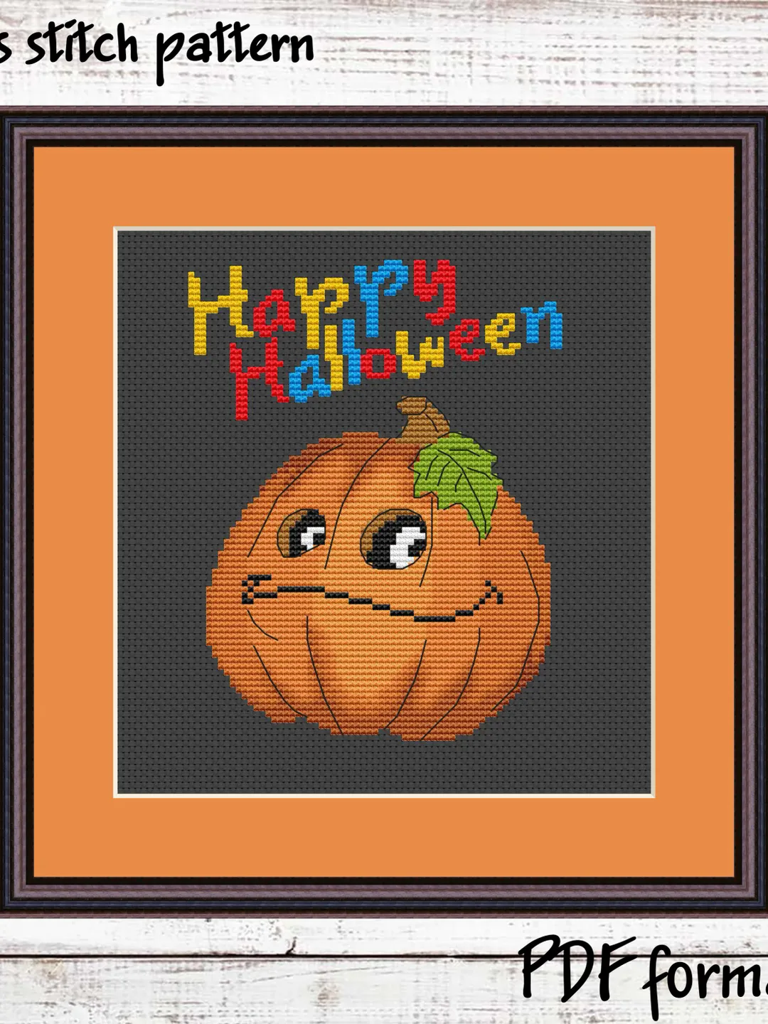 Happy Halloween Cross Stitch Pattern, Modern Cross Stitch Chart, Cool Cross Stitch, Modern Xstitch, Pattern Quote
