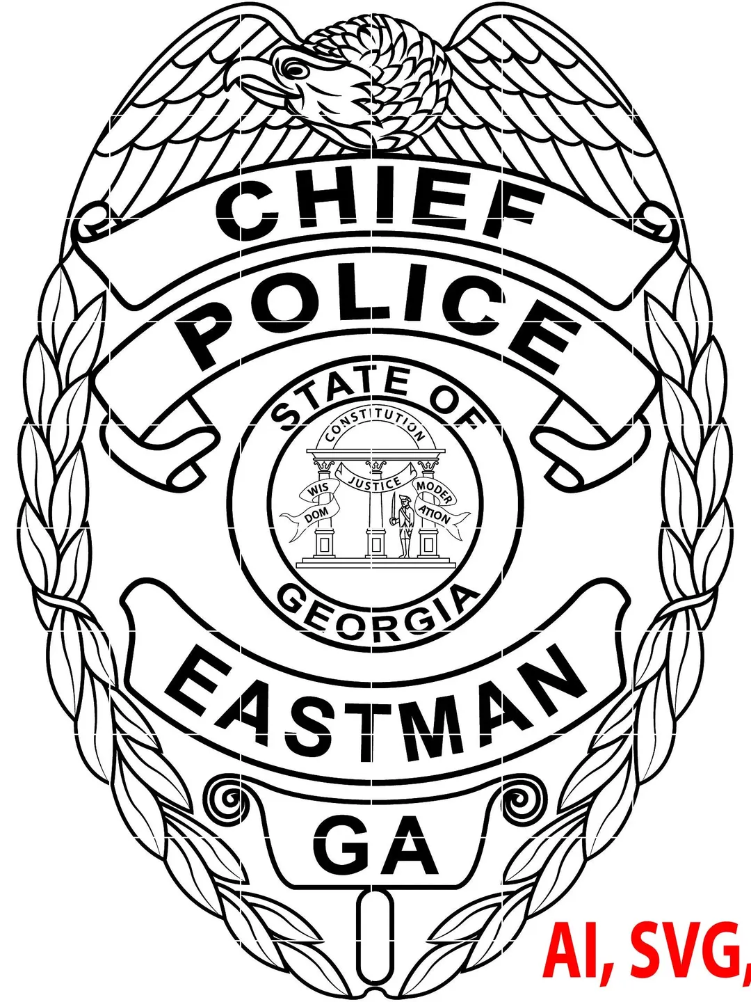 Police Badge, Roswell Police Badge State of Georgia Police Badge, Logo ...