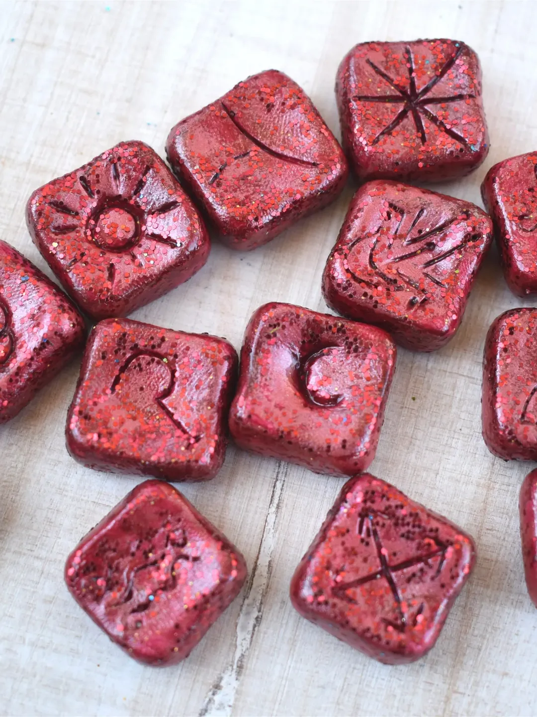 Red Witch Runes | Witch's Rune Set | Natural Runes | Traditional Witch ...