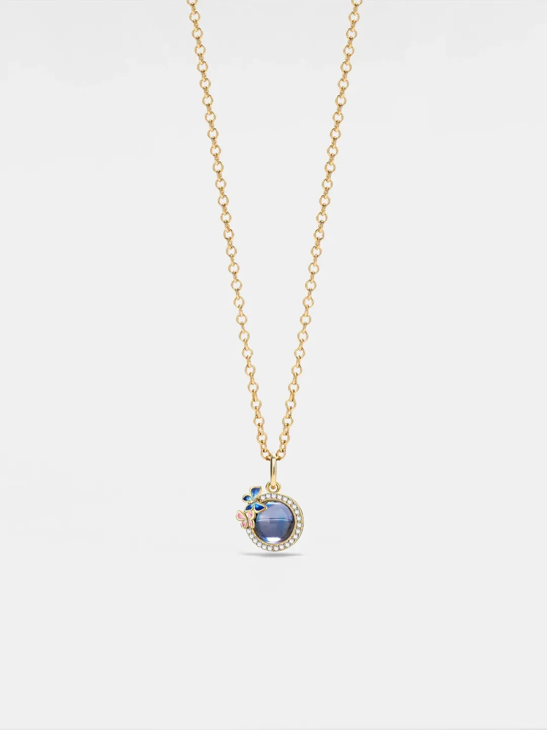 PERIMADE Butterfly Projection Necklace • Personalized Picture Inside Pendant • Sterling Silver Keepsake Jewelry • Trendy Best Friend Gift